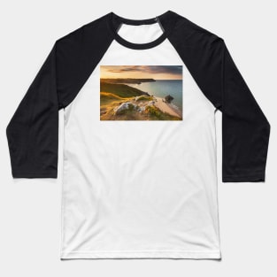 Three Cliffs Bay from Penmaen Burrows, Gower, Wales Baseball T-Shirt